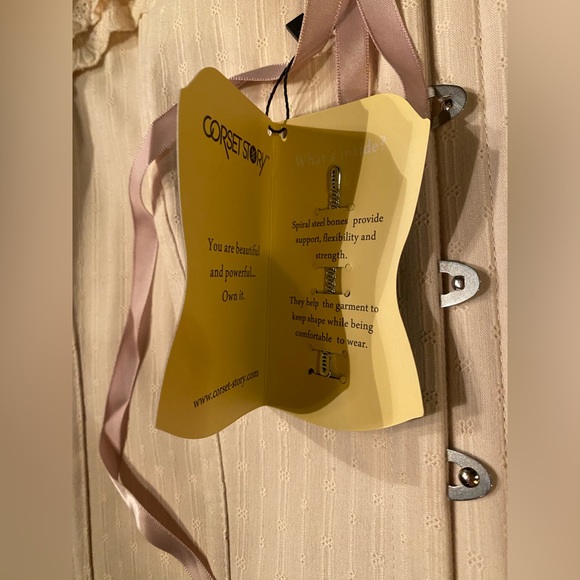 NWT CORSET STORY CSFT038 VICTORIAN VINTAGE STRAIGHT LINED OVERBUST UK 24 - Picture 8 of 10